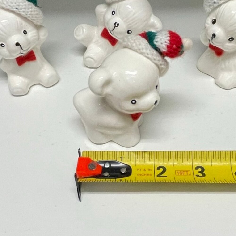 VINTAGE Christmas Around the World Snow Bear Ornaments Lot of Four (4) - Picture 6 of 7